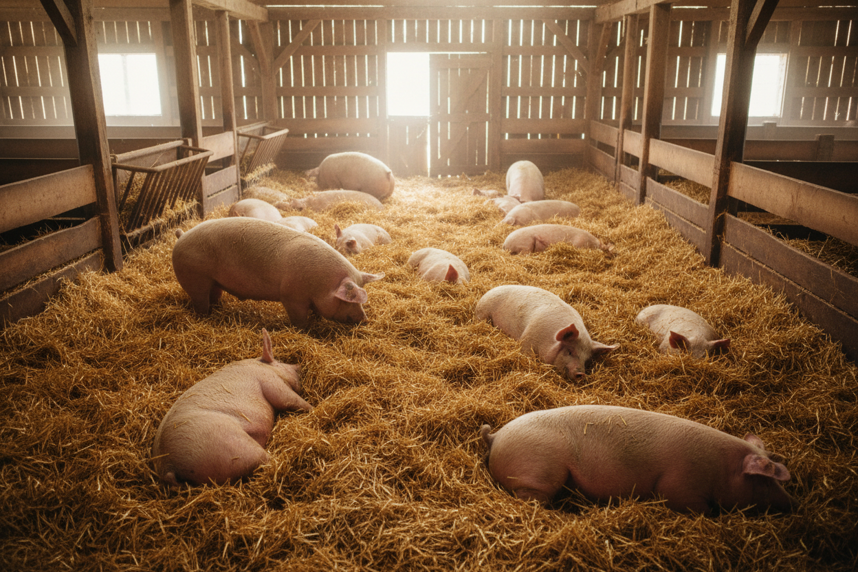 Schweine im Stall
